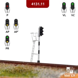 Semaforo Fine Scale de 3 luces verde/rojo/ambar 4131.11 MAFEN Escala N
