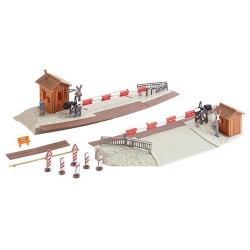 Paso a nivel en curva con garitas 120172 Faller Escala H0