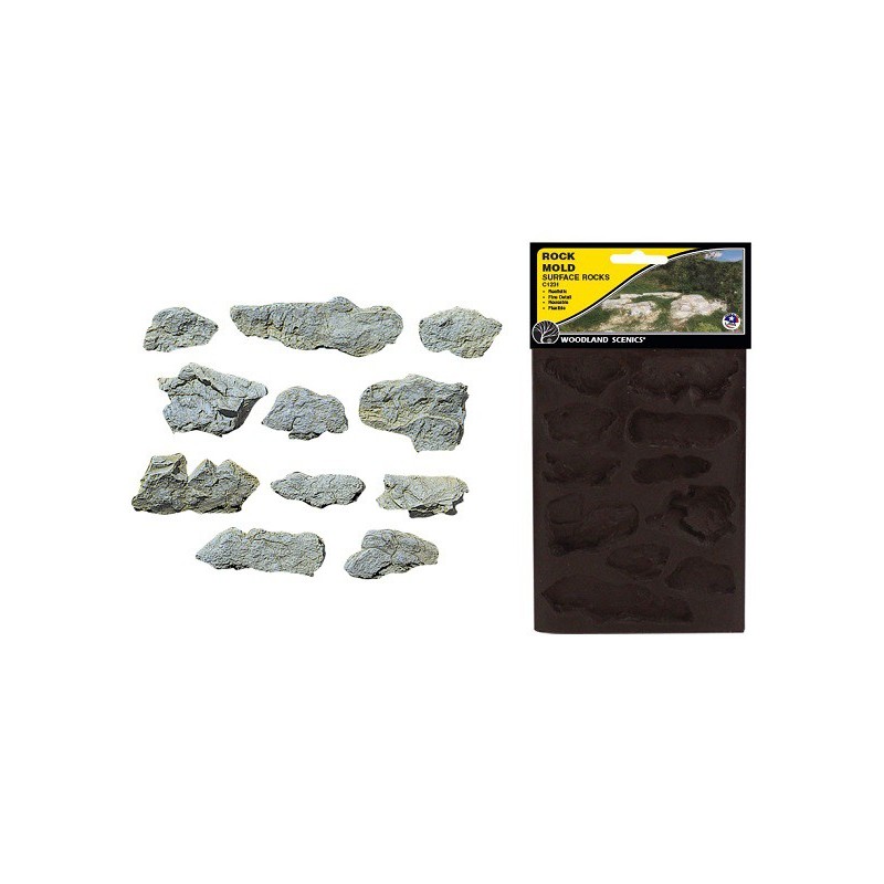 Molde para hacer rocas de yeso C1231 Woodland Scenic