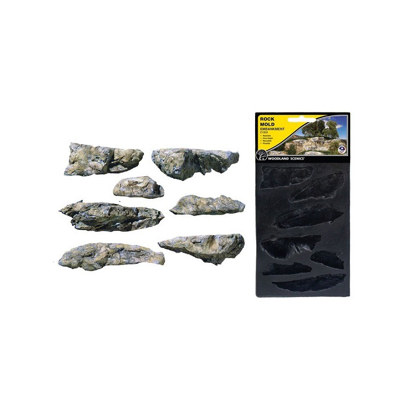 Molde para hacer rocas de yeso C1233 Woodland Scenic