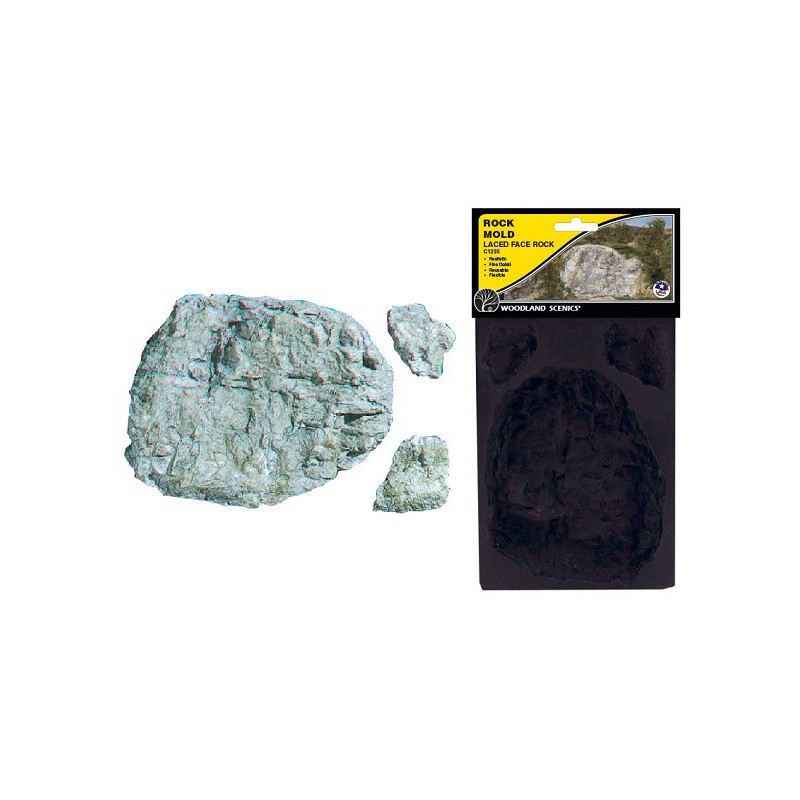 Molde para hacer rocas de yeso C1235 Woodland Scenic