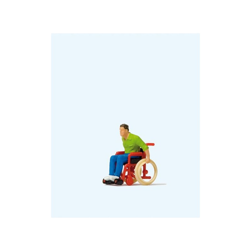 Hombre en silla de ruedas 28164 PREISER Escala H0
