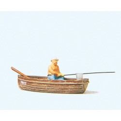 Pescador con barca 28052 PREISER Escala H0