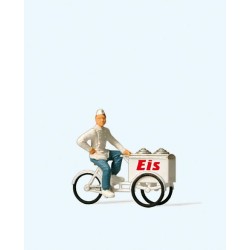 Vendedor con carrito de helados 28075 PREISER Escala H0