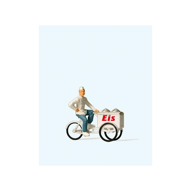 Vendedor con carrito de helados 28075 PREISER Escala H0