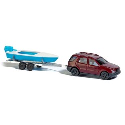 Set Mercedes clase M con remolque y barca 8334 Busch Escala N