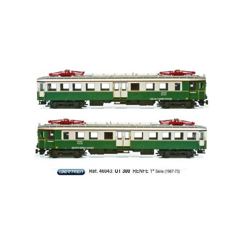 UT 300 Renfe, librea verde 46043 Ibertren Escala H0