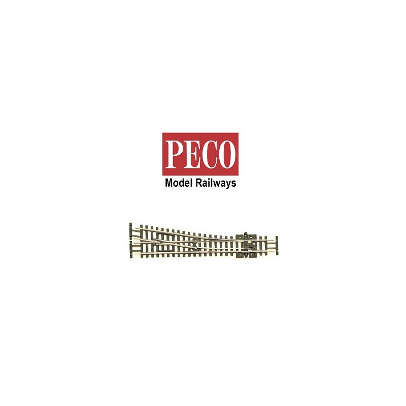 Desvio corto a derechas 123mm Electrofrog codigo 55 SLE391F PECO Escala N