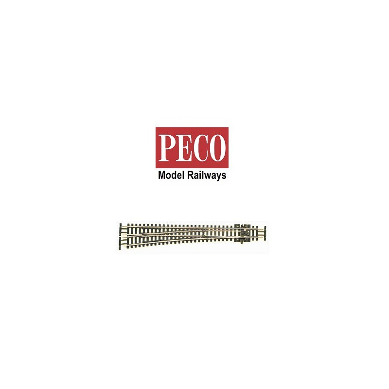 Desvio largo a izquierda 164mm Electrofrog codigo 55 SLE389F PECO Escala N