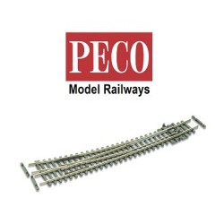 Desvio curvo a derechas 159,5mm Electrofrog codigo 55 SLE386F PECO Escala N
