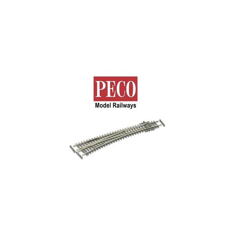 Desvio curvo a izquierdas 159,5mm Electrofrog codigo 55 SLE387F PECO Escala N