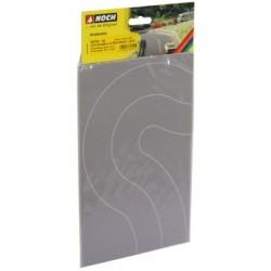 Carretera nacional curva, gris, 2 unidades 60704 NOCH Escala H0