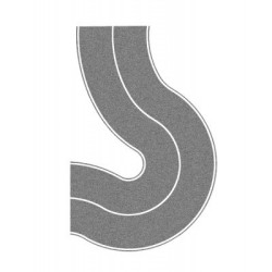 Carretera nacional curva, 2 unidades, 6,6 cm 60710 NOCH Escala H0
