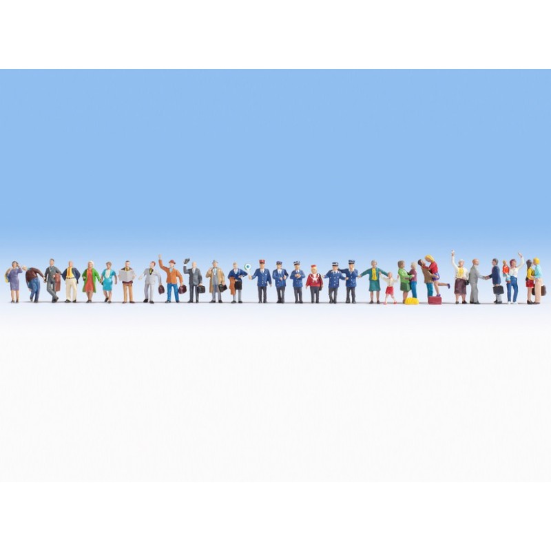 Megaset economico, en la estacion, 30 figuras 16041 NOCH Escala H0