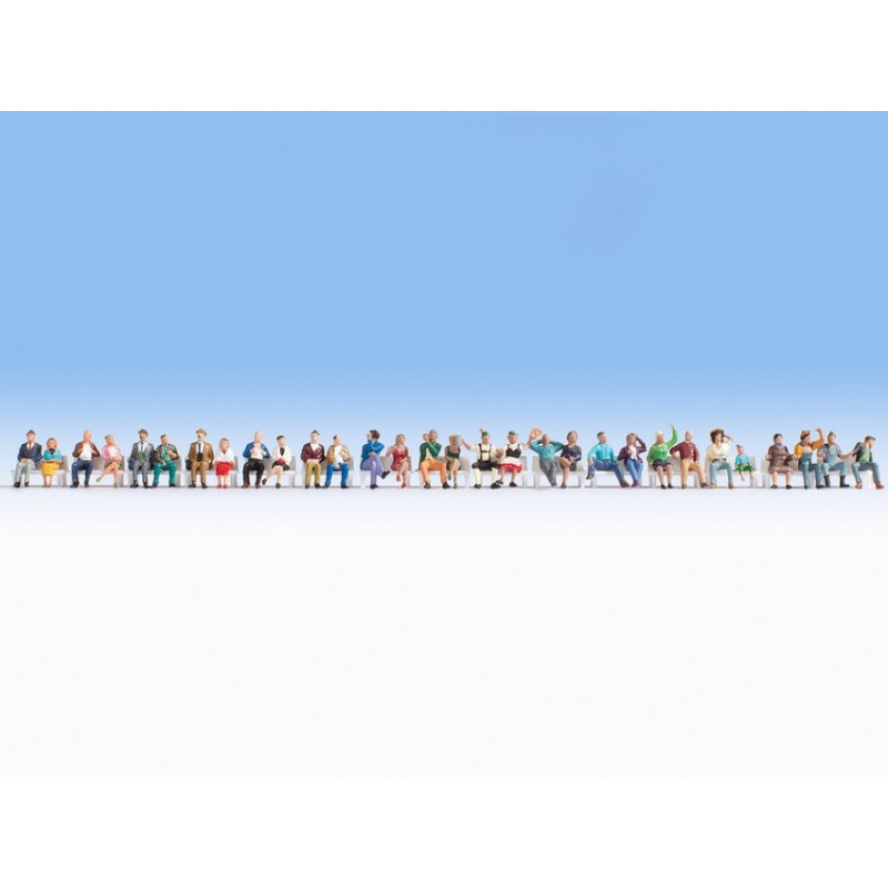 Megaset economico, gente sentada, 30 figuras 16045 NOCH Escala H0