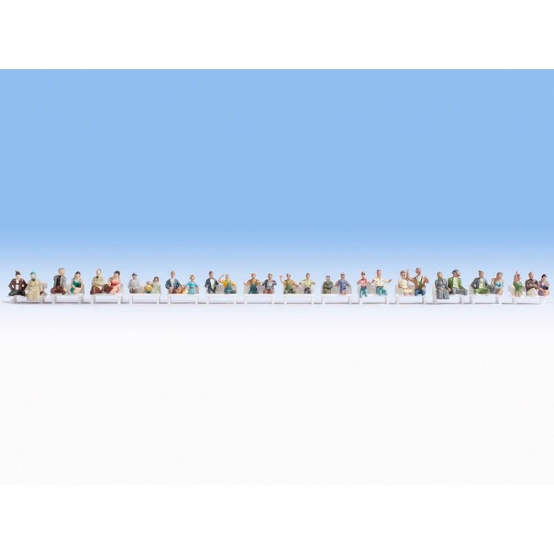 Megaset economico, pasajeros sin piernas, 30 figuras 16050 NOCH Escala H0