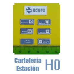 Carteleria estacion RENFE NºC-001 RENFE SC1 MDT Escala H0