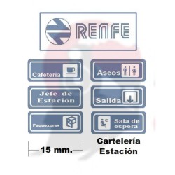Carteleria estacion RENFE NºC-001 SC1 MDT Escala H0