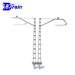Set 10 postes de catenaria RENFE X2B con mensula CR-160 224.02 87TRAIN Escala H0
