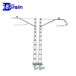 Set 2 postes de catenaria RENFE X2B con mensula CR-160 224.01 87TRAIN Escala H0