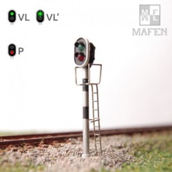 Semaforo RENFE 2 aspectos (verde y rojo) en pantalla de 2 4131.02 MAFEN Escala N