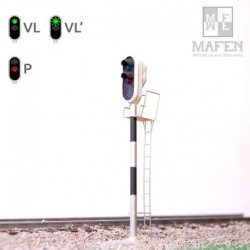 Semaforo RENFE 2 aspectos en pantalla de 3 (verde/rojo) 913.03 MAFEN Escala H0