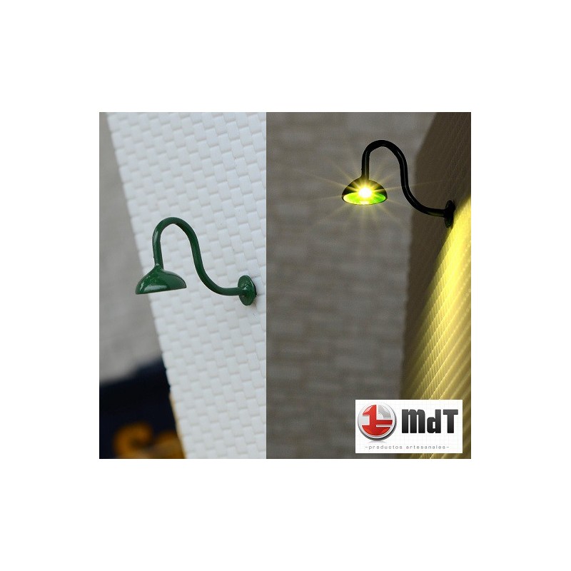 Farola de LED smd para pared de 1,4 cm WR46BG color verde envejecido MDT
