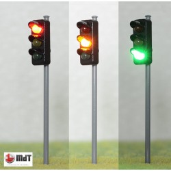 Semaforo de trafico de LED verde/ambar/rojo 4,5 cm GR3 MDT Escala H0