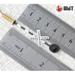 Señal de cruce paso a nivel con LED rojo auto intermitente 5,5cm Crossing1 MDT Escala H0