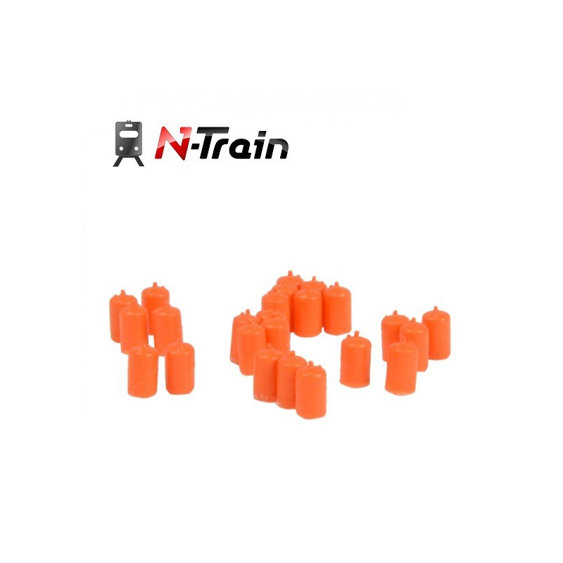 Set de 24 bombonas de butano naranjas 212.59 N-TRAIN Escala N