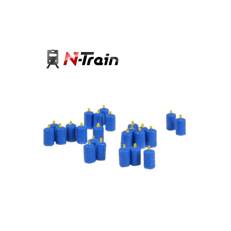 Set de 24 bombonas de butano azules 212.60 N-TRAIN Escala N