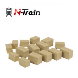 Set de 16 cajas de carton 212.52 N-Train Escala N