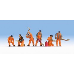 Obreros de la construccion de via 15276 NOCH Escala H0