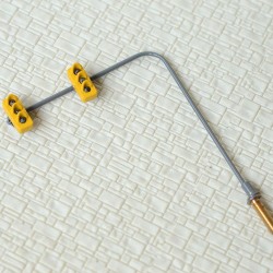 Semaforo amarillo de trafico de LED doble verde/ambar/rojo 6cm 2BOR MDT Escala H0