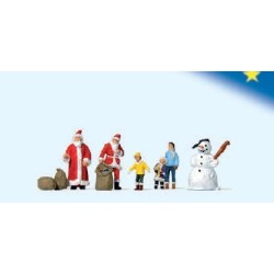 Figuras navideñas con papa noel 79226 PREISER Escala N