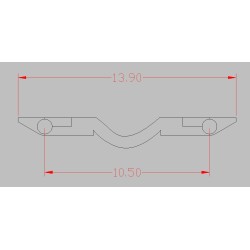 Set 10 Enganches Barra Manguera 13,9mm N83039 MFTrain Escala N