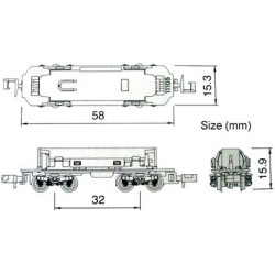 Chasis motorizado 58mm 11-105 KATO Escala N