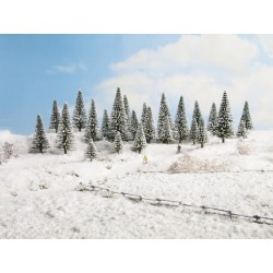 10 abetos nevados de 5 a 14 cm 26928 NOCH
