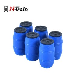 Bidones azules de plástico, 18 unidades 212.73 N-Train Escala N