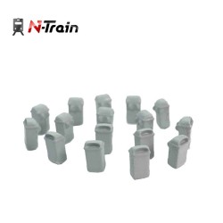 16 papeleras colgantes gris 212.83 N-Train Escala N