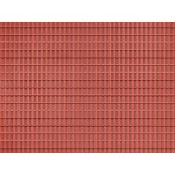 Plancha para crear tejados, teja marrón rojiza 52425 Auhagen Escala H0