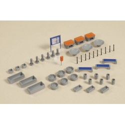 40 elementos decoración ciudad 41639 Auhagen Escala H0