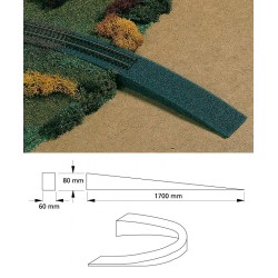 Rampa flexible 170cm, sube 8cm, todos los radios 41198 Auhagen Escala H0