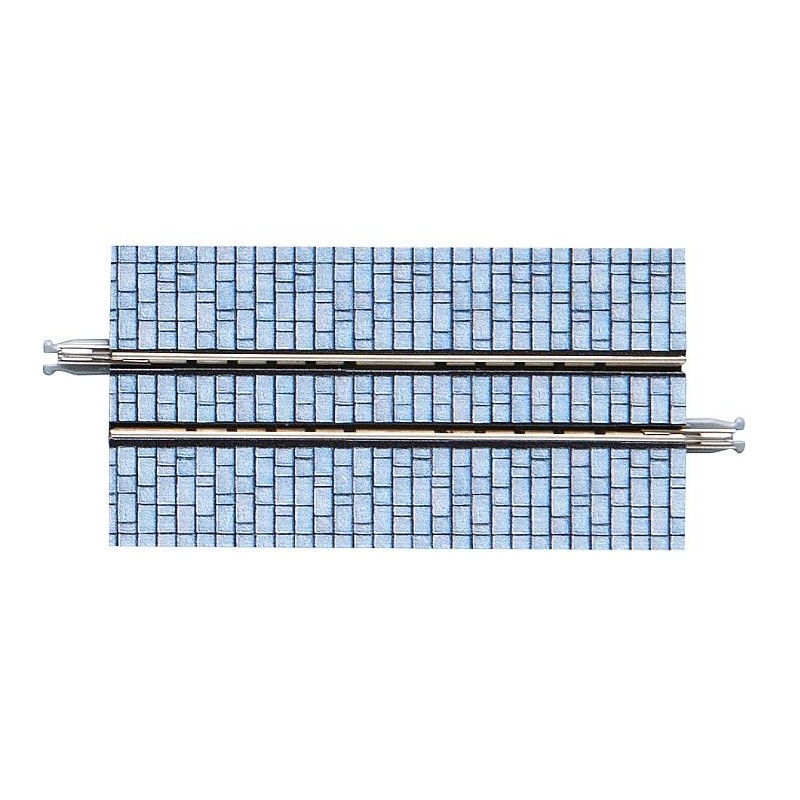 4 rectas de vías para tranvía, adoquinadas 971794 Tomytec Escala N