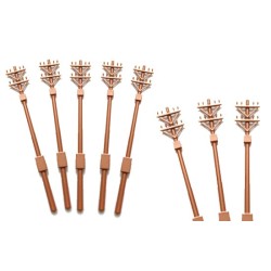 Set 10 Poste luz doble con caja de registro N83005 MFTrain Escala N