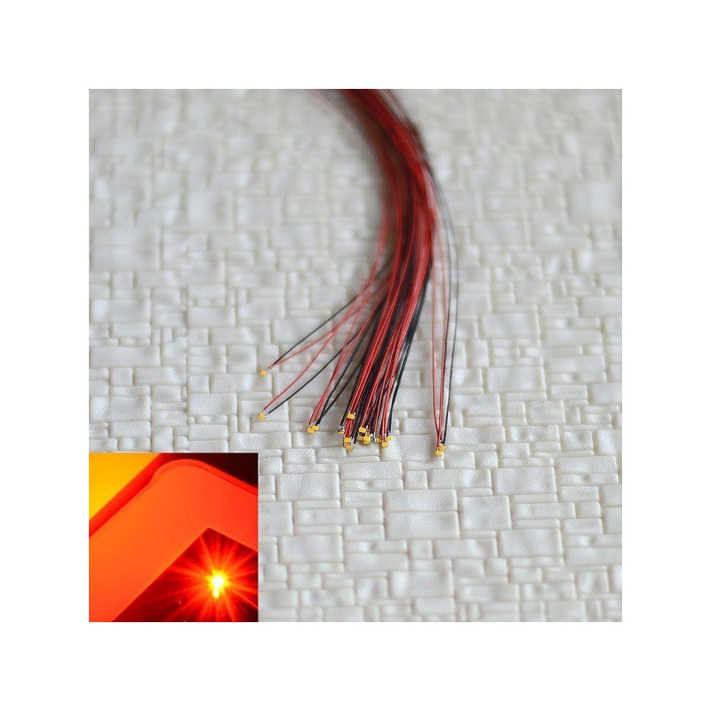 Micro SMD rojo de 0,28mm y micro cable ya instalado Z0402-C MDT 