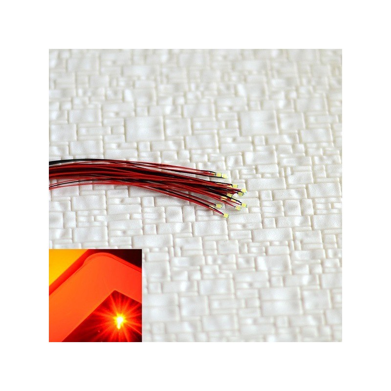 Micro SMD rojo de 0,98mm y micro cable ya instalado Z0603-C MDT 