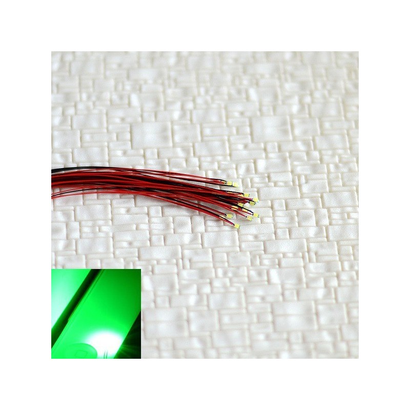 Micro SMD verde de 0,98mm y micro cable ya instalado Z0603-D MDT 