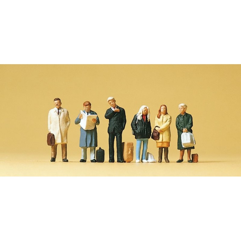 Viajeros, esperando 10411 PREISER Escala H0