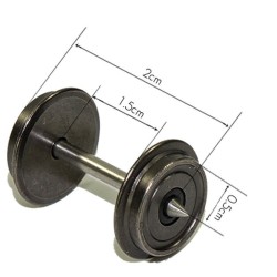 Eje para vagón universal aislado a un lado E010 MDT Escala H0